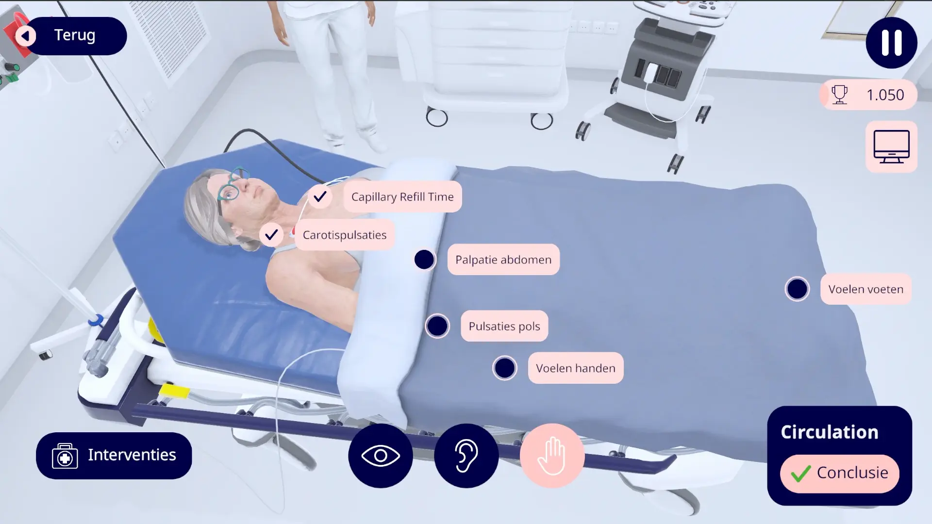 ABCDE-module: systematische beoordeling van de circulatie